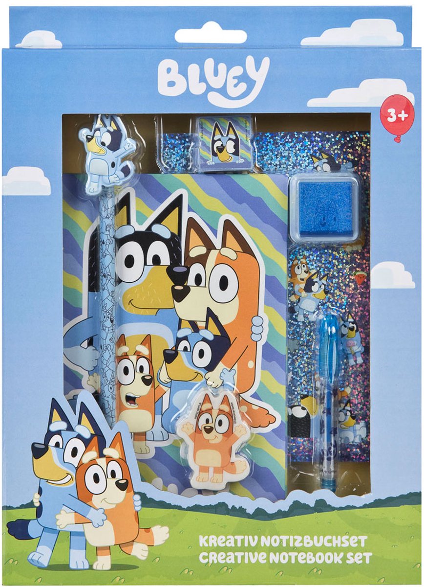 Undercover Bluey notitieblok set - schrijf- en knutselaccessoires.