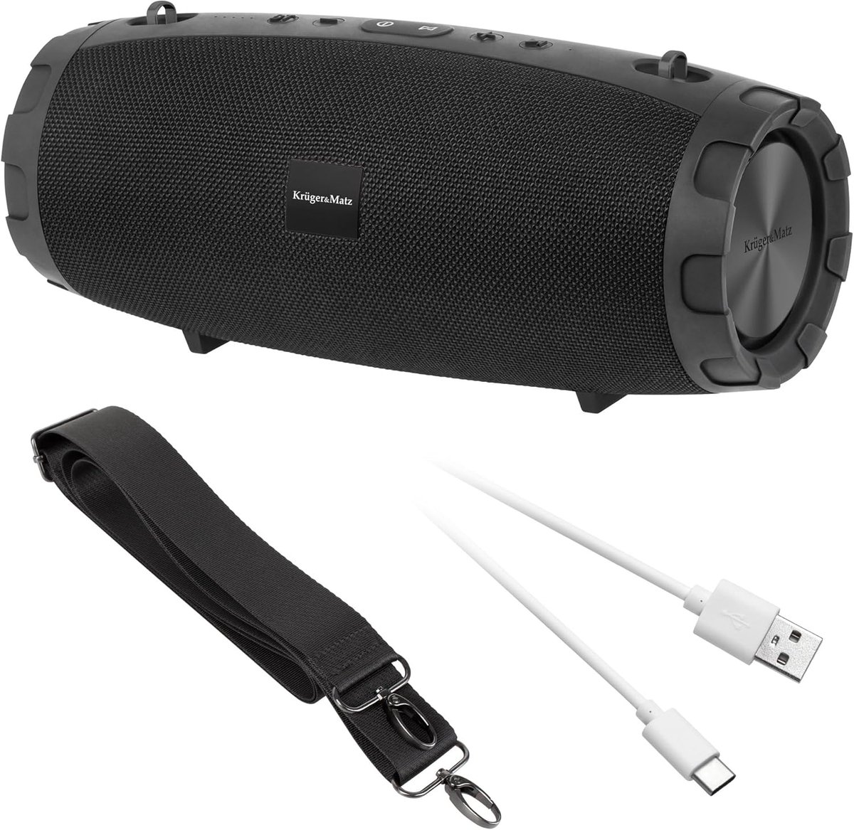 Draagbare Bluetooth-luidspreker - Draadloze Speaker - Muziek Luisteren Buiten - Waterbestendig Ontwerp - 30 cm Breed - Zwart