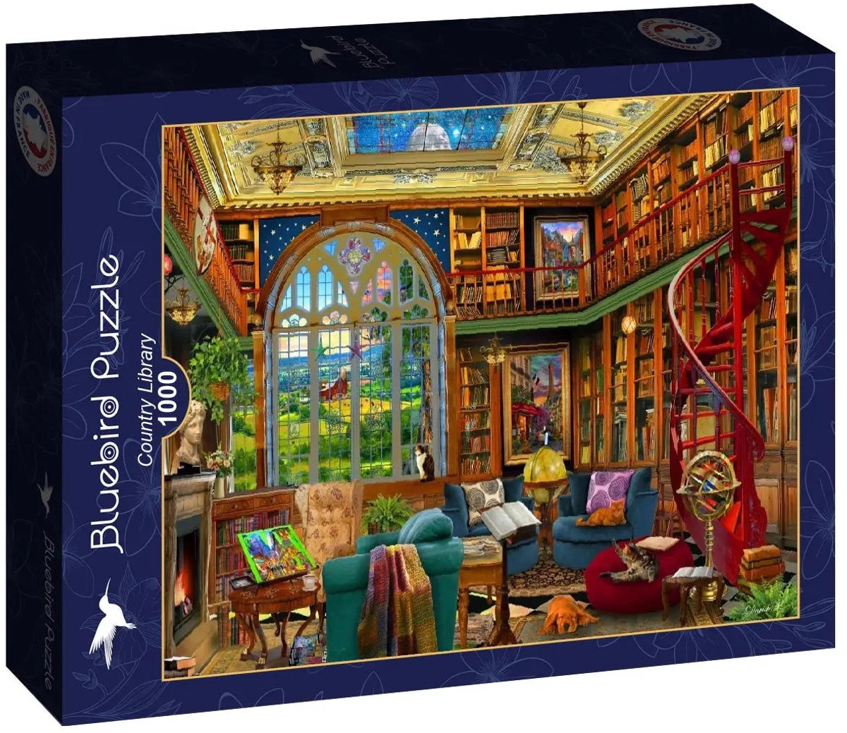 Country Library Puzzel 1000 Stukjes