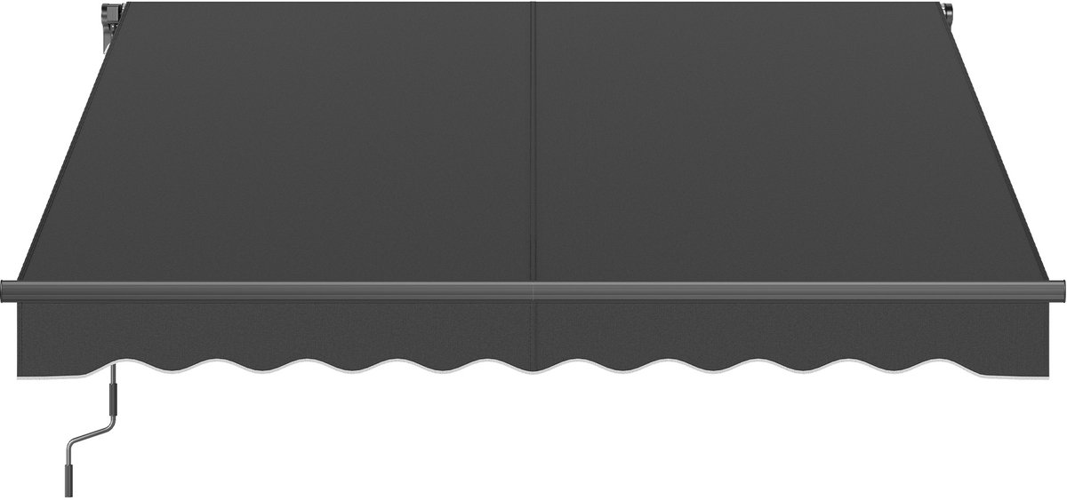 SONGMICS - Zonnescherm - Knikarmscherm met Handmatige Bediening - UPF 50+ - Aluminiumlegering