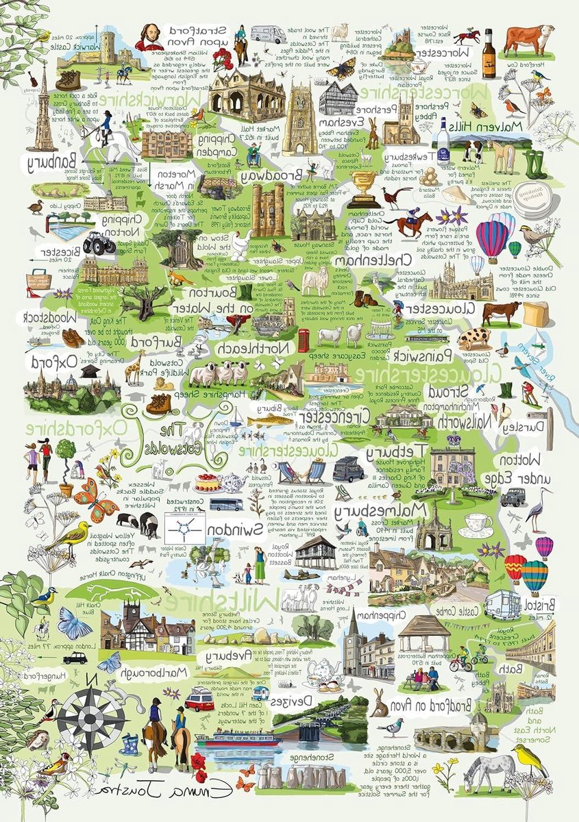 Legpuzzel 1000 Stukjes - Landschap Puzzel - Ontspannend Tijdverdrijf - Gemaakt in Staffordshire - 69 x 48 cm