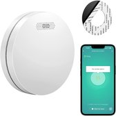 SAVS SM11W Slimme rookmelder met wifi - 10 Jaar batterij - Tuya Smart Home app - Geen LED lampje - Montage zonder boren - Rookmelders met extra dun design - Voldoet aan Europese norm - Brandalarm