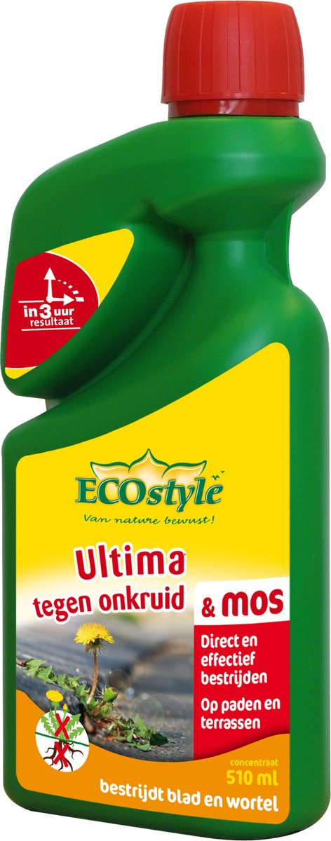 ECOstyle Ultima Onkruid & Mos Concentraat Onkruidverdelger - Paden & Terrassen - Bestrijdt Blad & Wortel - Werkt Binnen 3 uur - Onder Bomen & Struiken - 510 ML van Merkloos	 — afbeelding 5