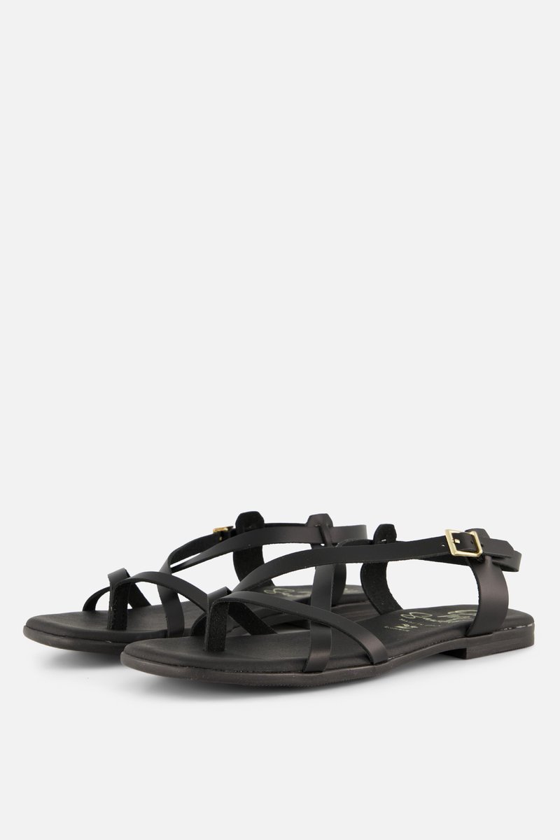 Oh My Sandals Sandalen zwart Leer - Maat 39