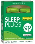 Groene verpakking Sleep Plugs met 14 oordopjes. 10+4 gratis multipack.