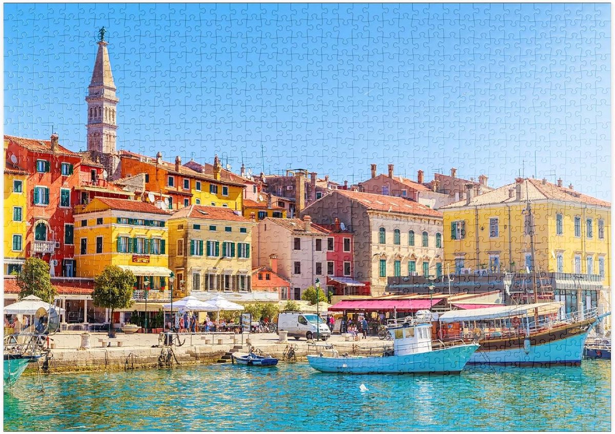 Legpuzzel 1000 stukjes - Puzzel Kroatië - Ontspanning thuis - Gedetailleerde afbeelding - 68 x 48 cm - Kleurrijk