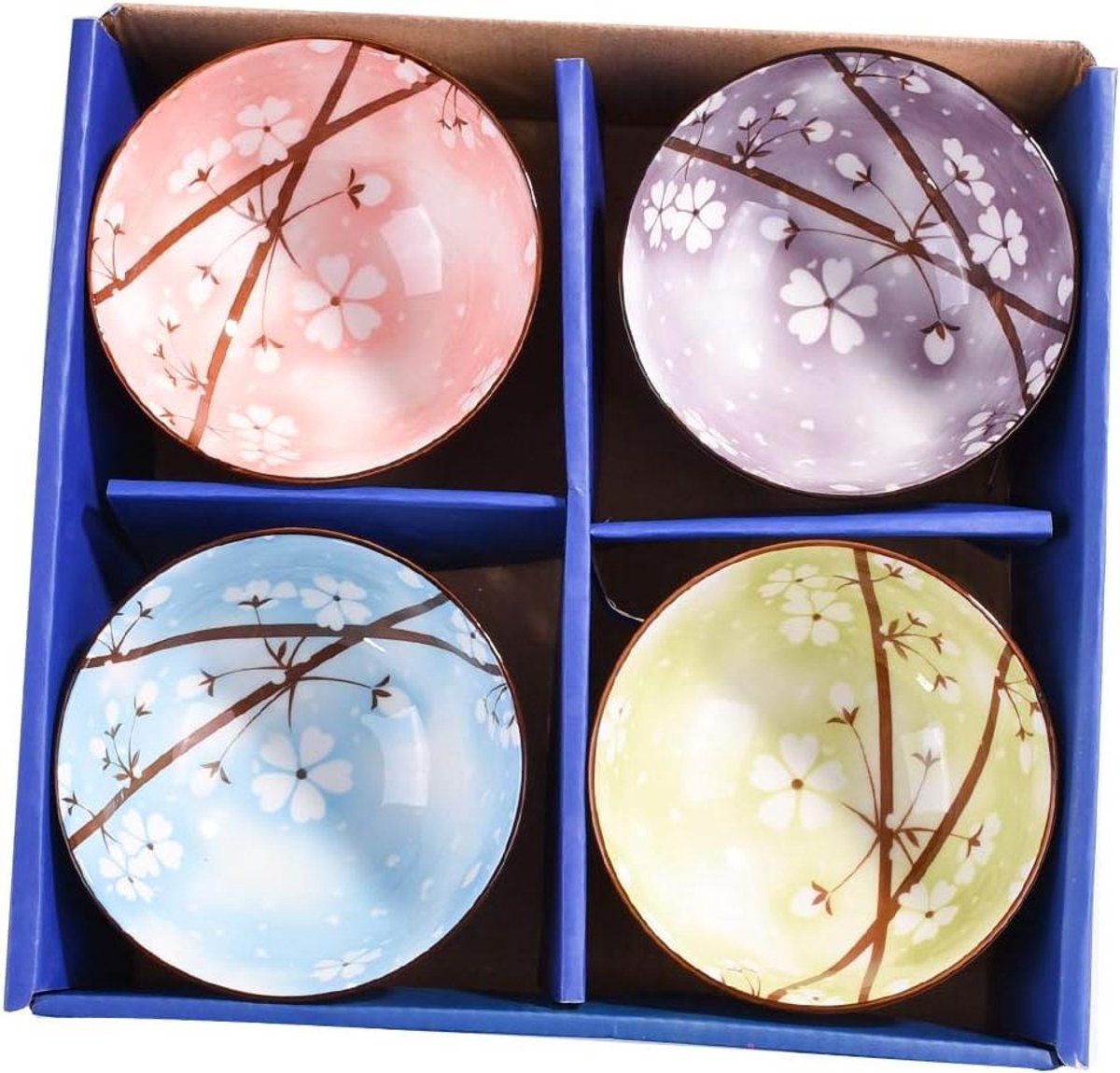Rijstkommen Set - Soepkommen - Dagelijks Gebruik - Vaatwasserbestendig - 11.4 x 6.6 cm - 4 Kleuren
