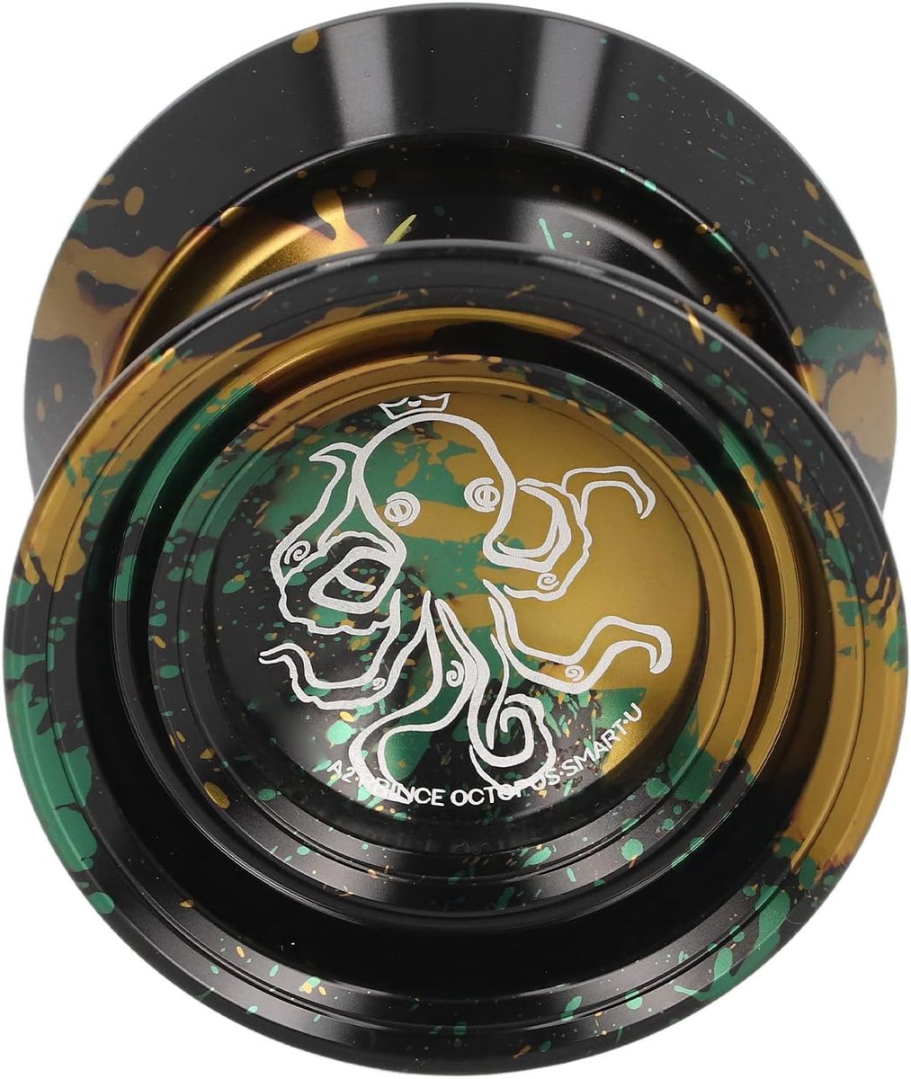 Professionele Jojo - Niet-reagerend Speelgoed - Geavanceerde Competitie - Aluminium Legering - 5.5 x 5.5 x 4 cm - Zwart Goud