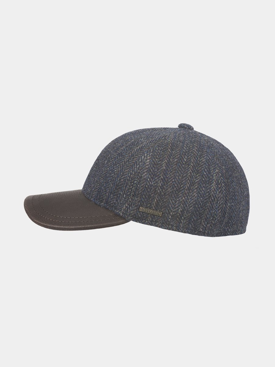 Edze - Wollen baseball cap - Marine blauw