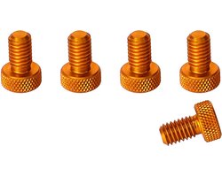 PrecisionGeek Aluminium Kartelschroeven M5 x 10 mm oranje (5 stuks)