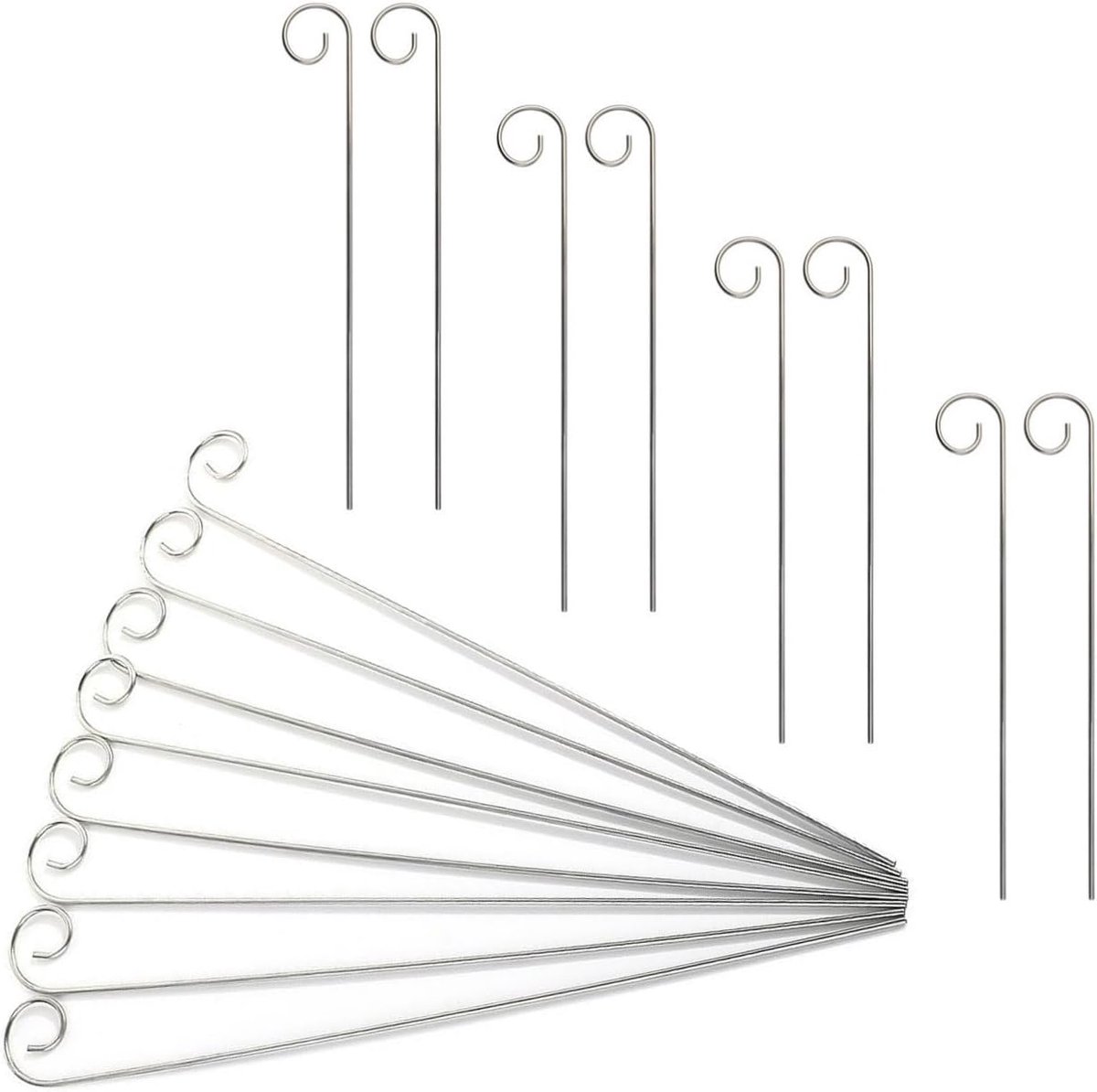 Plantenbordjes Haken - Plantenstekers Roestvrij - Tuin Organisatie - Weerbestendig Duurzaam Materiaal - 200mm Lengte - Zilver