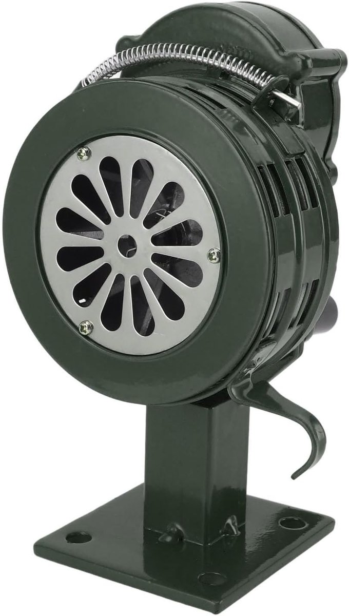 Hand Crank Siren - Noodalarm Hoorn - Noodsituaties Waarschuwing - Geen Elektriciteit Nodig - 110 Decibel - Groen