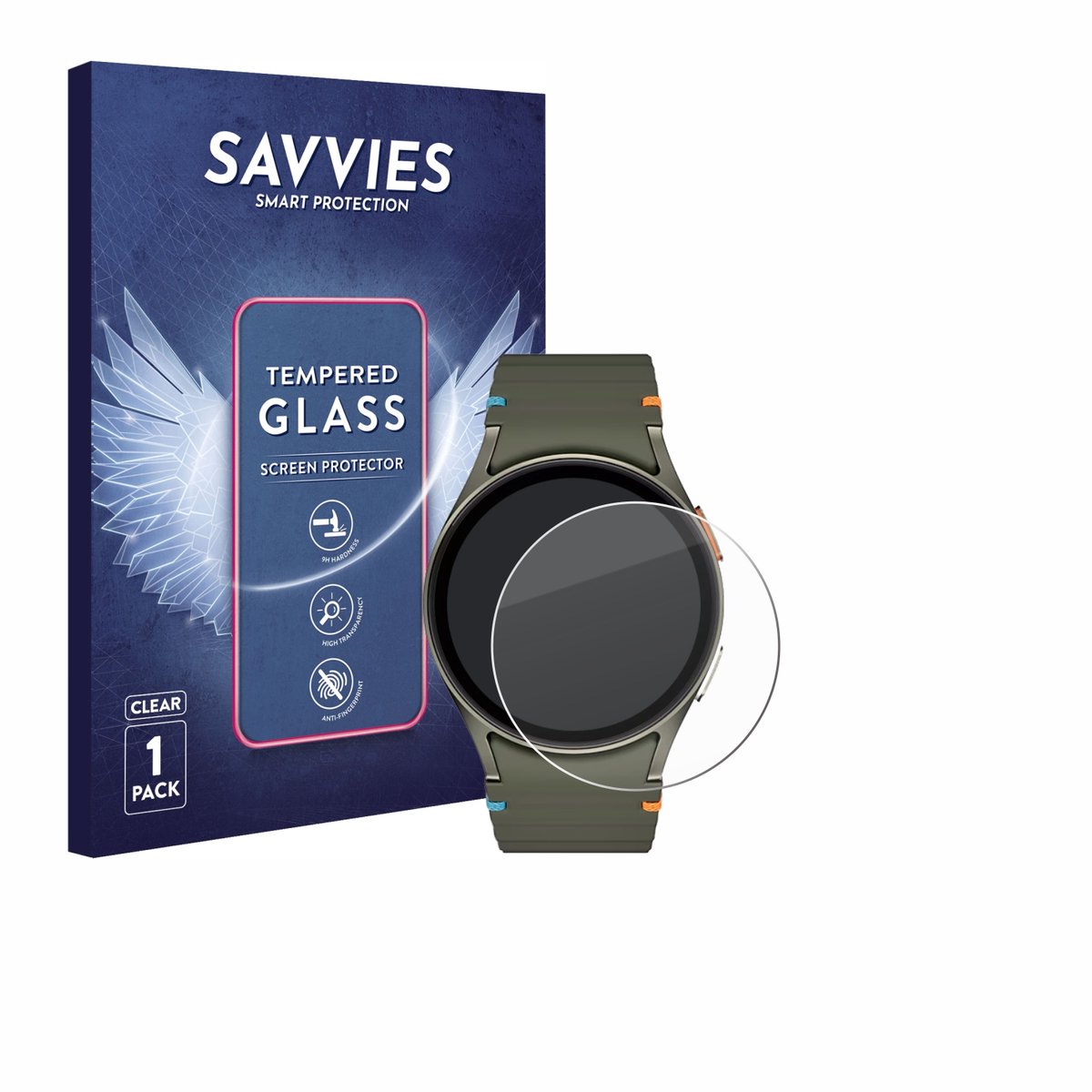 Savvies - Glas Screenprotector Voor Samsung Galaxy Watch 6 / 7 / 8 (40 Mm) - Gehard Beschermglas 9H