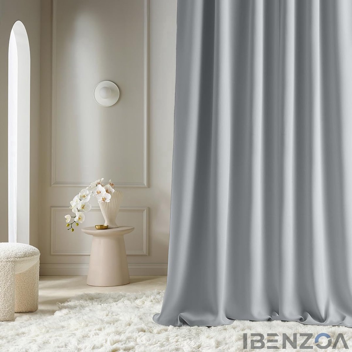 Ibenzoa Gordijn - Lichtgrijs - 140x280 cm - Polyester