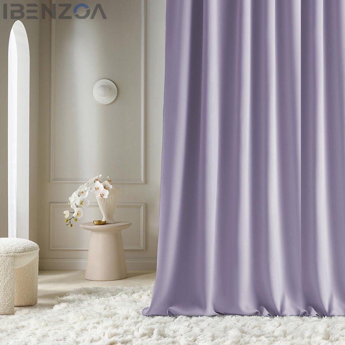 Ibenzoa Gordijnen - Paars - 140x260 cm - Polyester