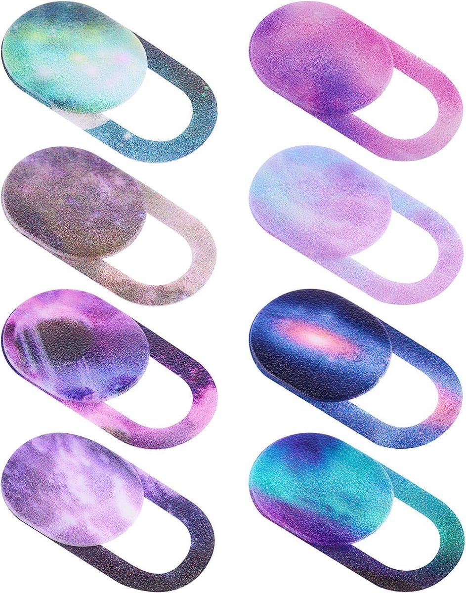 Webcam Covers - Camera sliders - Privacy beschermen - Ultra dun - 8 stuks - Sterrenhemel
