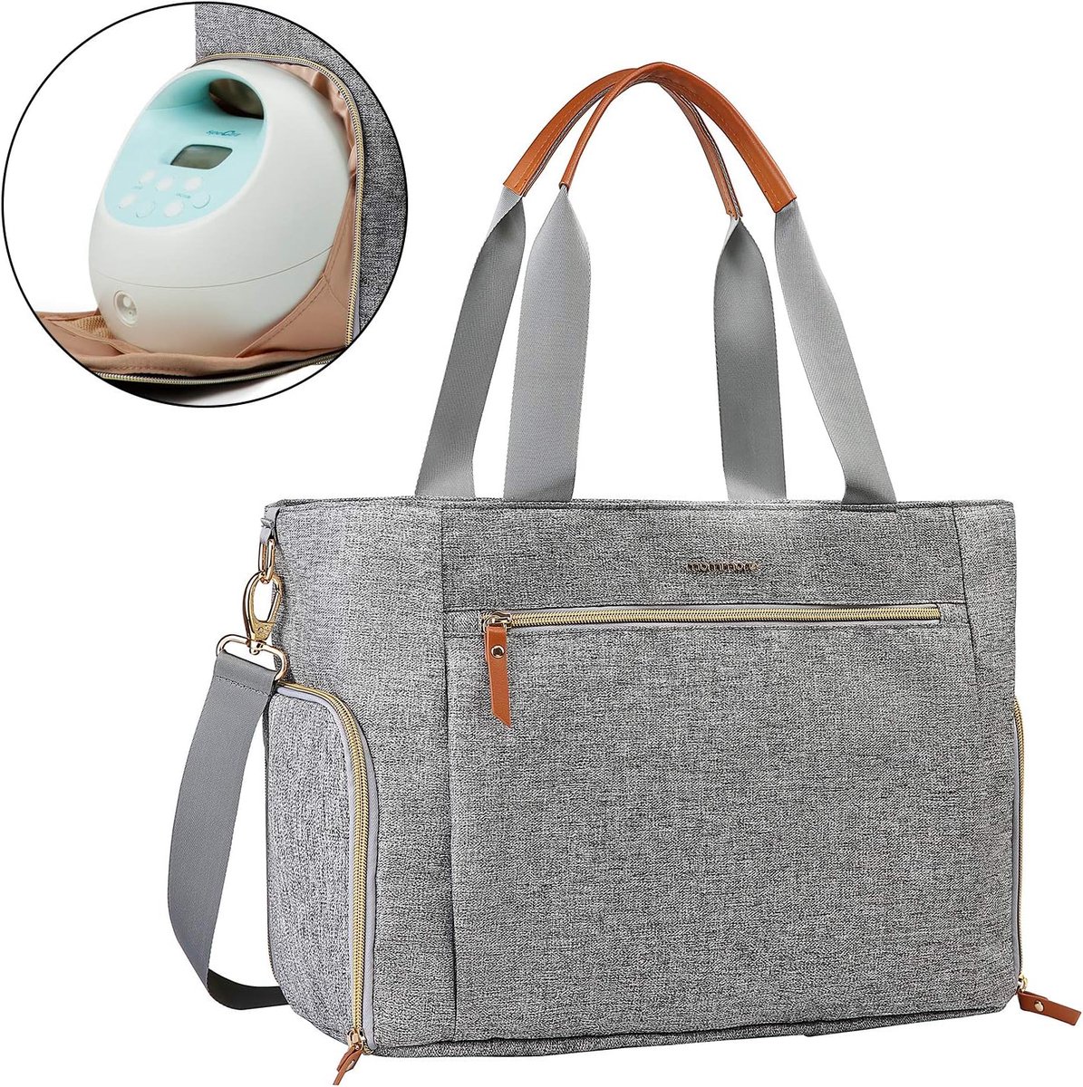 Borstkolf Tas - Luier Draagtas - Baby Verzorging - Laptop Compartiment - 40x30x20 cm - Blauw