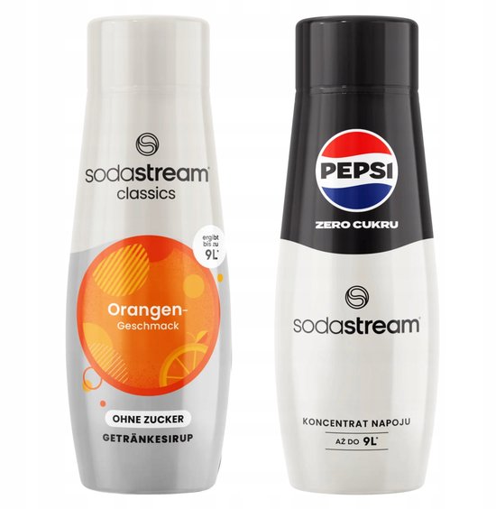 SodaStream Orange Zero + Pepsi MAX - Concentraten - Suikervrije Sinaasappel - Calorievrije Pepsi