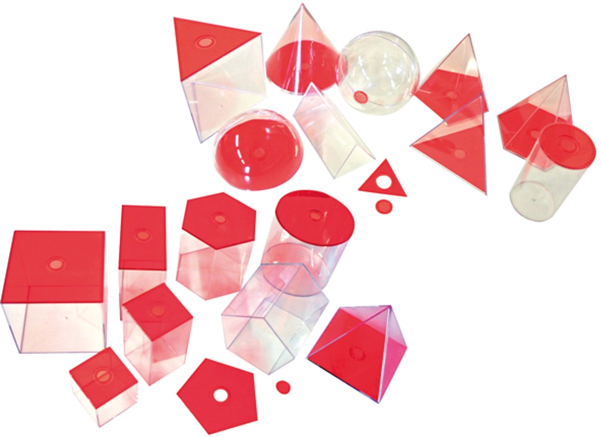 Eduplay geometrische vormen speelgoed transparant rood groot formaat.