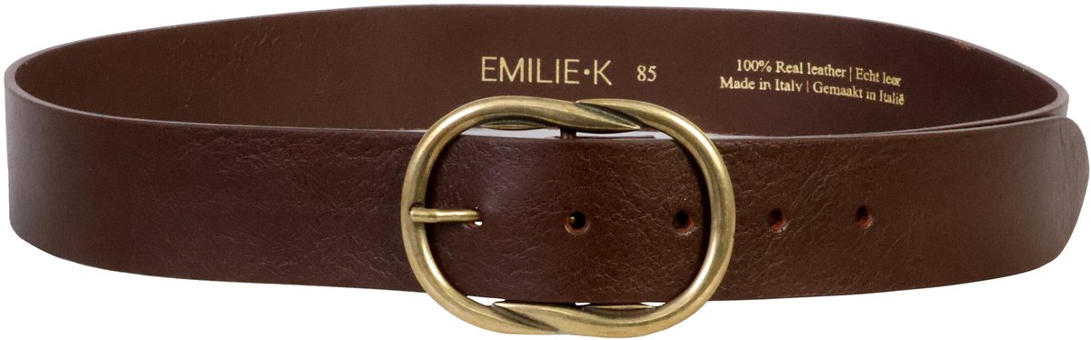 Kallista-leren riem met geschenkzakje