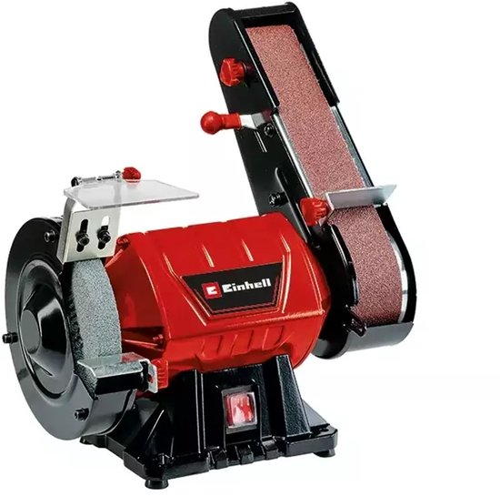 Einhell Elektrische Werkbank Slijp- en bandschuurmachine TC-US 350 - 350 W - Band-/schijfslijpfunctie - Vonkbescherming - Incl. grove schuurschijf + schuurband