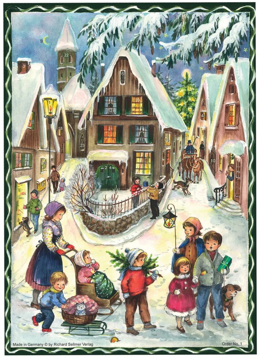 A4 Adventskalender Kerst in het Dorp