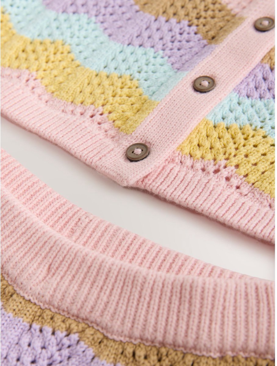 Next - Meisjes - Gebreide set van overhemd en broek - Roze
