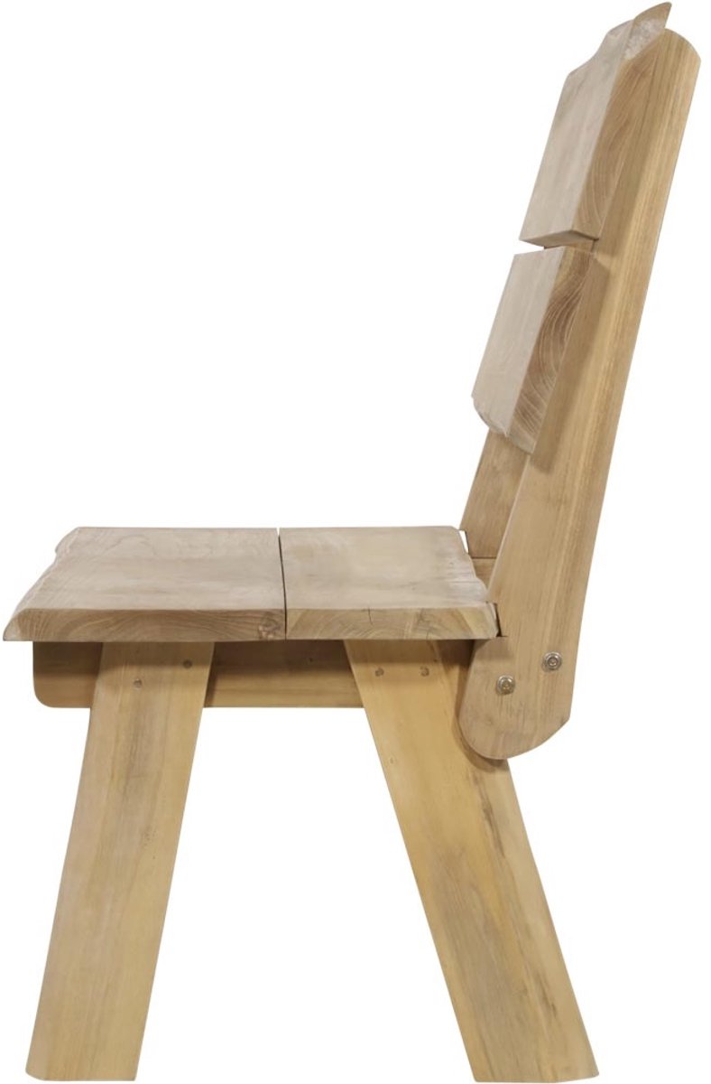 Lesli Living - Loveseat teak - Zwart - 130x63x100cm