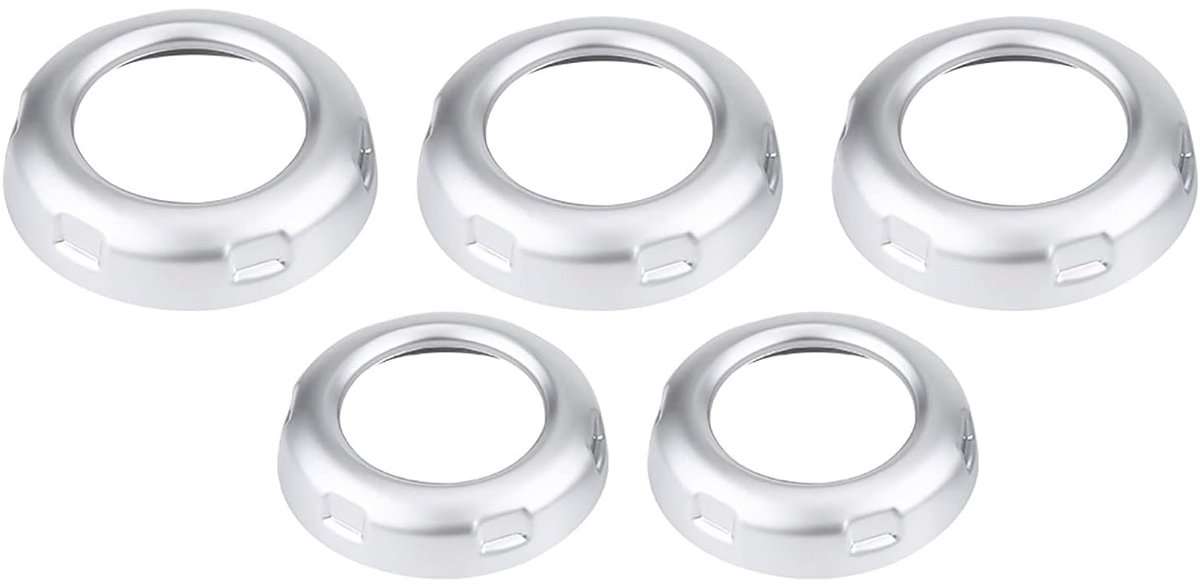 Air Vent Covers - Dashboard Trim - Auto Interieur - Zelfklevend ABS Chroom - 4.2 en 5 cm - Zilver