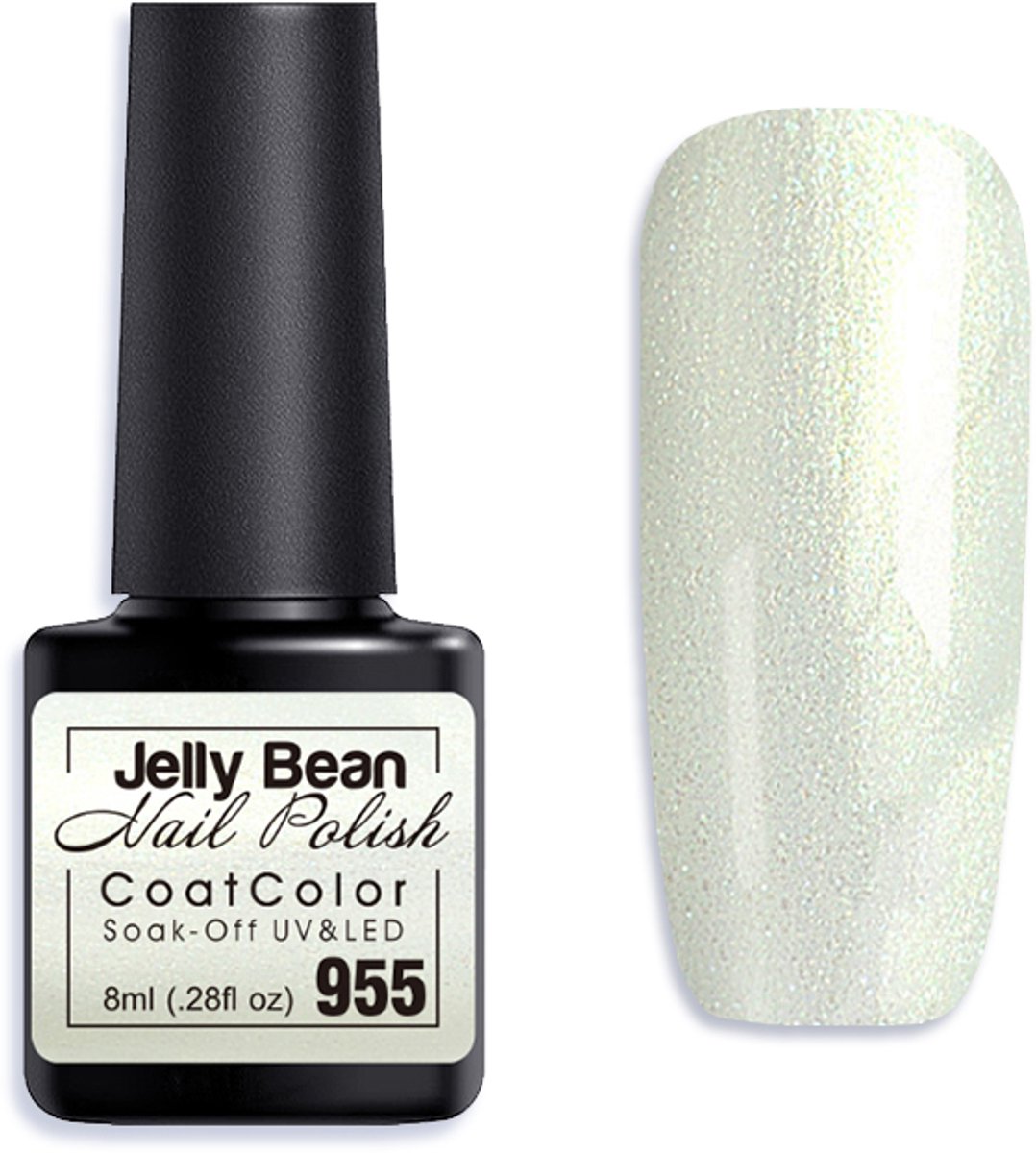 Jelly Bean Nail Polish Gel Nagellak New - Gellak - Ivory Shimmer - Glitter - UV Nagellak 8ml