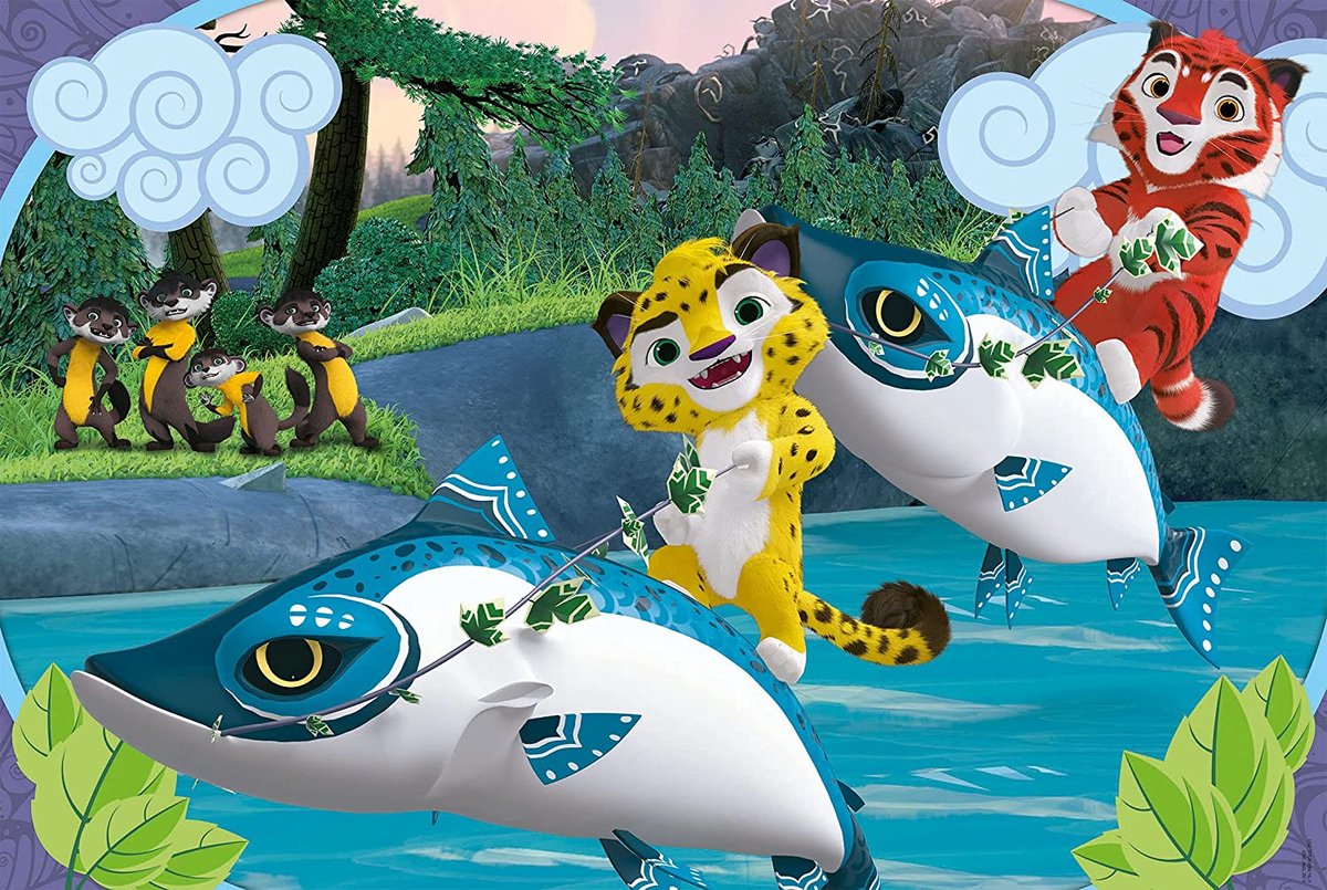 Clementoni puzzel - XXL stukjes dieren Leo & Tig - 24 stukjes.