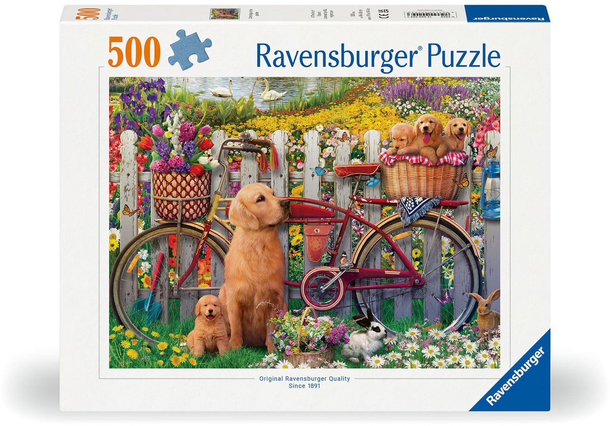 Ravensburger puzzel honden tuin - legpuzzel 500 stukjes dieren. — afbeelding 2