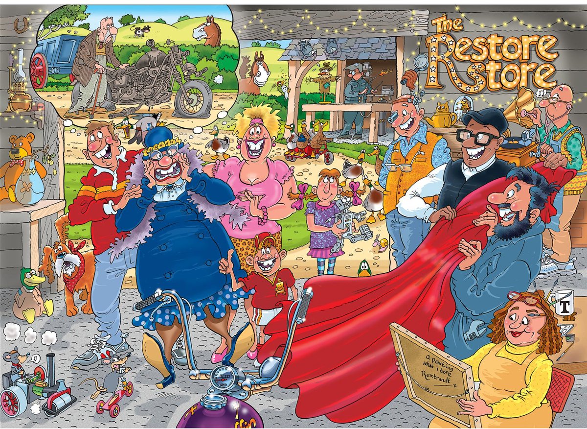 Wasgij Original 41 - De Herstelwinkel! - 1000 stukjes puzzel - Legpuzzel — afbeelding 3