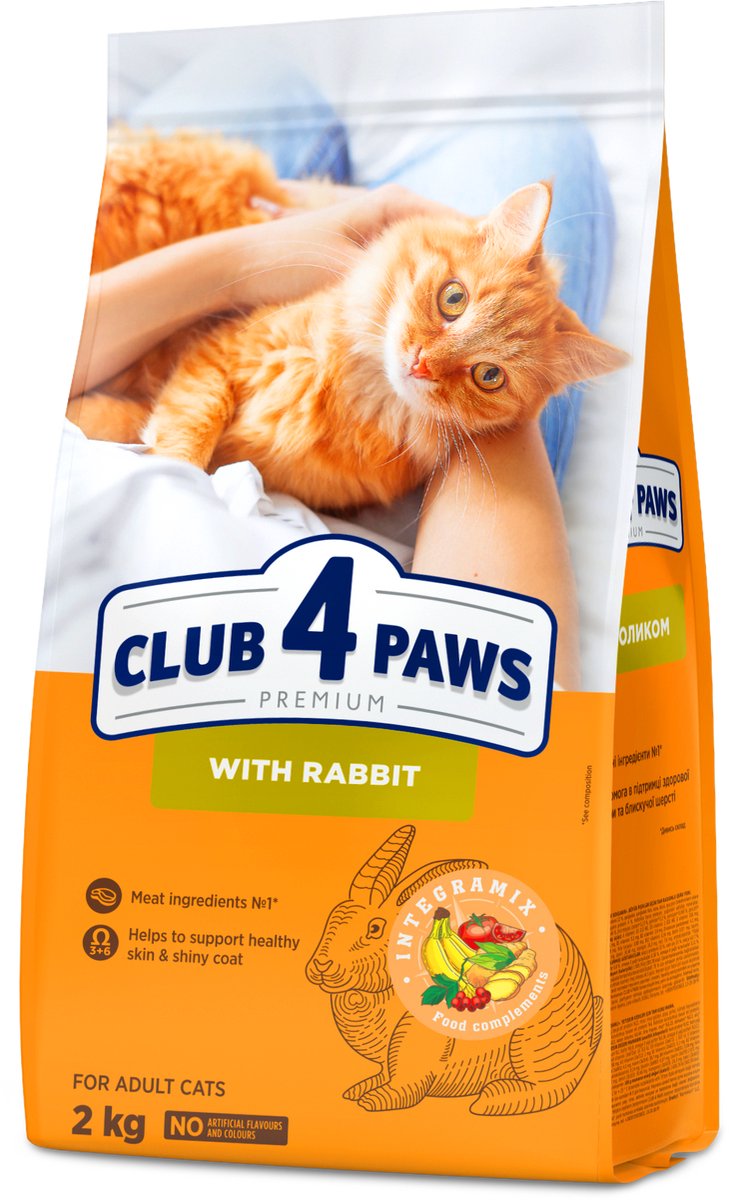 Club 4 Paws CLUB 4 PAWS Premium volwassen kat droogvoer met konijn - 2kg