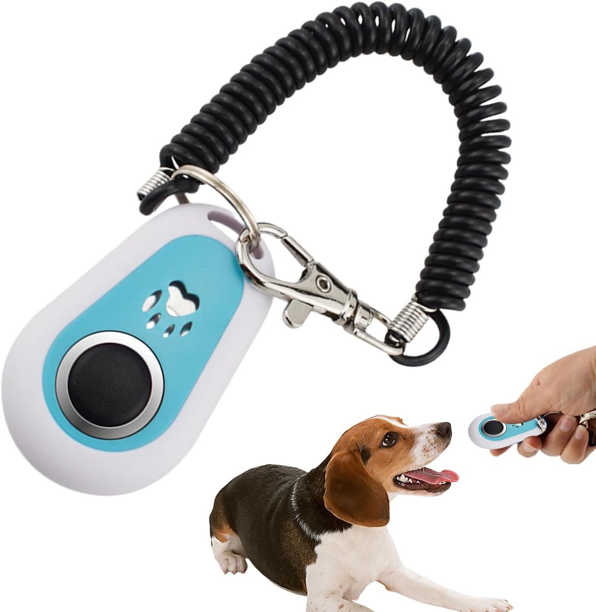 Hondentraining Clicker - Gedragscorrectie Hulpmiddel - Positieve Versterking - Dubbele Kleur Ontwerp - Ovaal Vorm