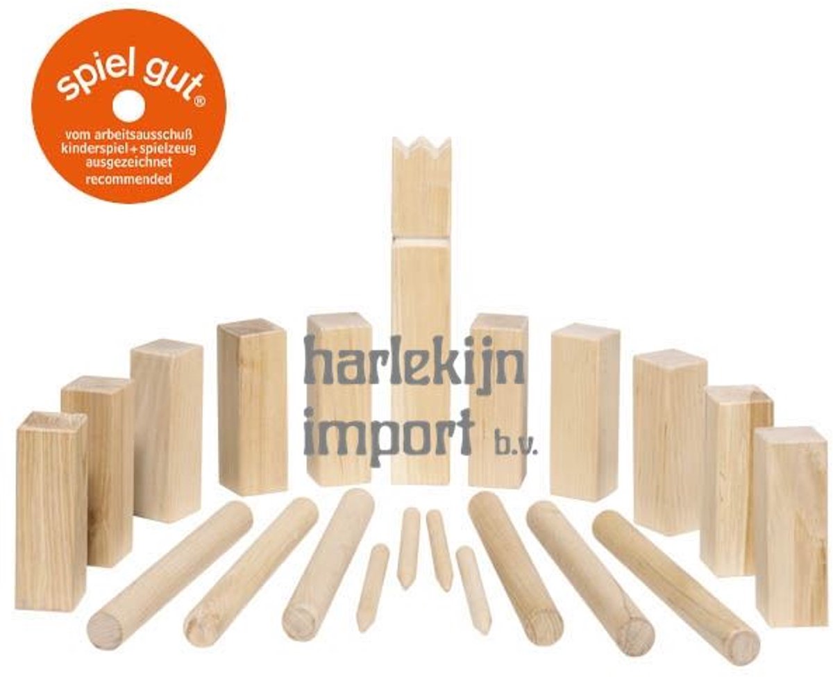 GOKI KUBB - Vikingschaakspel - Beukenhout - In Katoenen Zakje - 5 Jaar — afbeelding 14