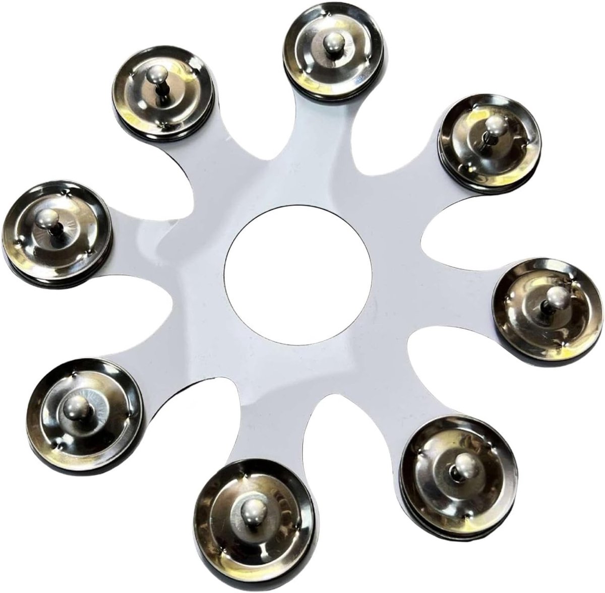 Drumbekken Set - Bekken Set - Veelzijdige Trommel - Roestvrij Staal - 20.5 cm - Wit