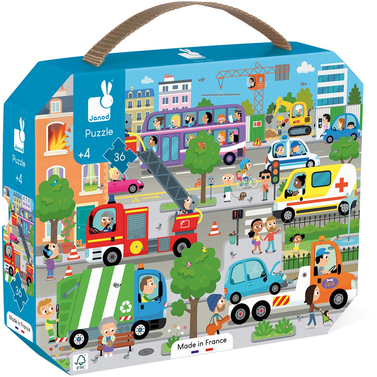 Janod - Puzzel - De stad — afbeelding 4
