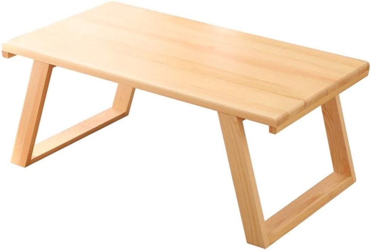 Lage Salontafel - Vloertafel Hout - Ontspannen Momenten - Massief Houten Frame - 70x40x30cm - Beige