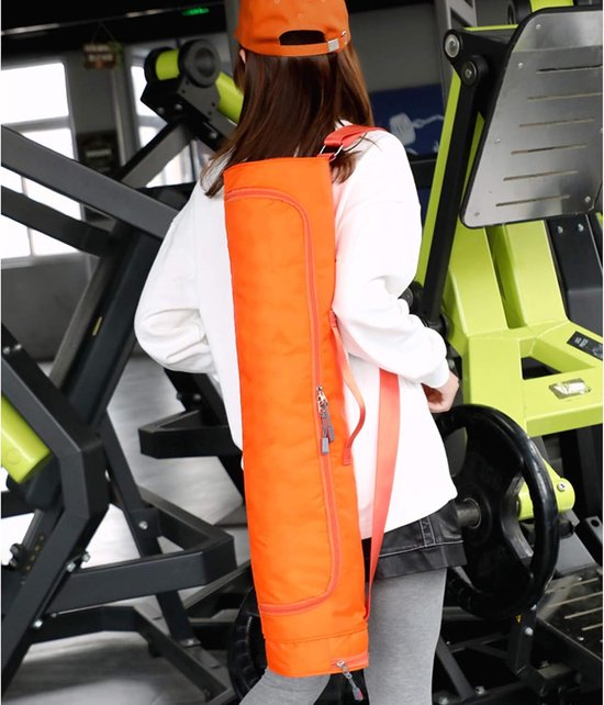 Yoga Mat Tas - Yogatas Schoudertas - Fitness Accessoires Opbergen - Waterdicht Slijtvast Nylon - 88x22 cm - Oranje — afbeelding 5