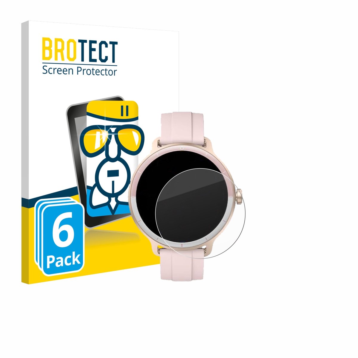 Screenprotector 6 Stuks voor KIBFLE DR03 1.27" Beschermglas transparant