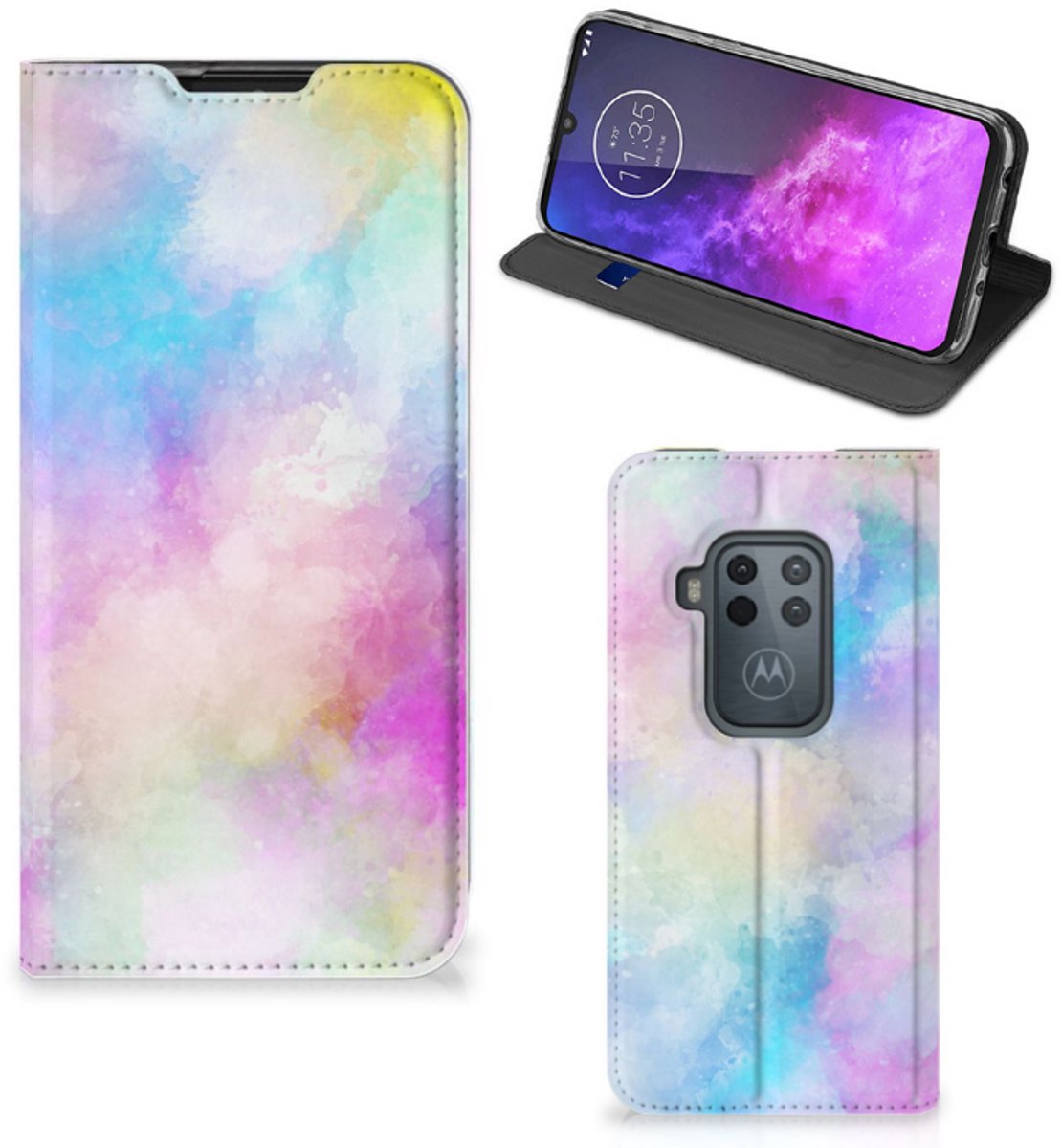 Bookcase Motorola One Zoom Watercolor Light