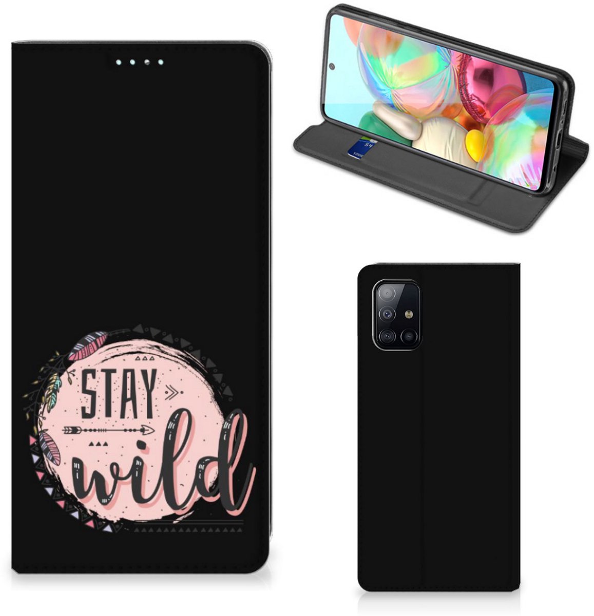Samsung Galaxy A71 Magnet Case Boho Stay Wild