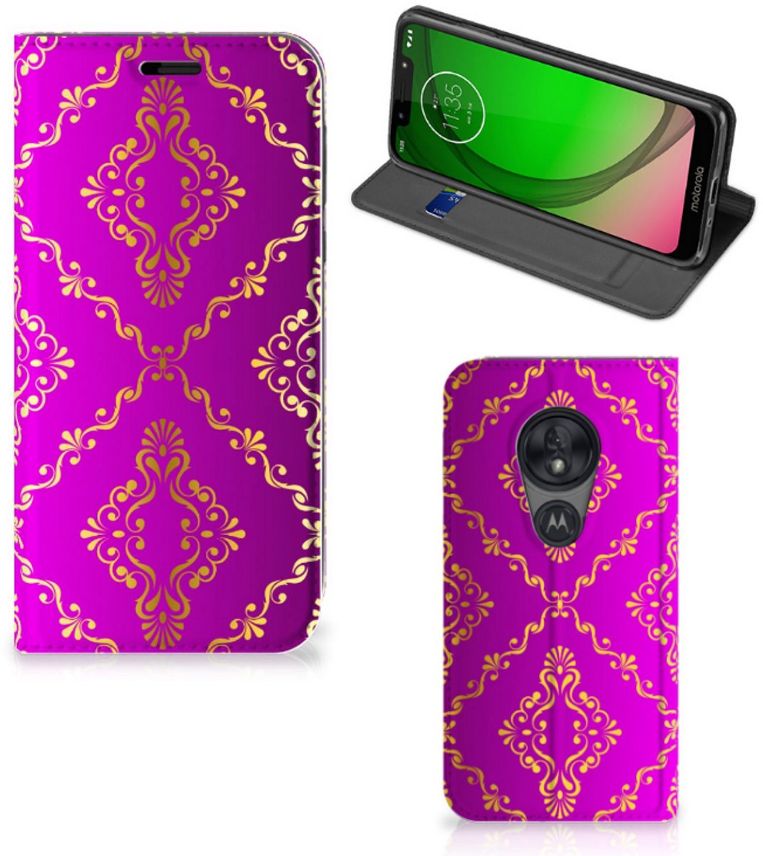 Telefoon Hoesje Motorola Moto G7 Play Barok Roze