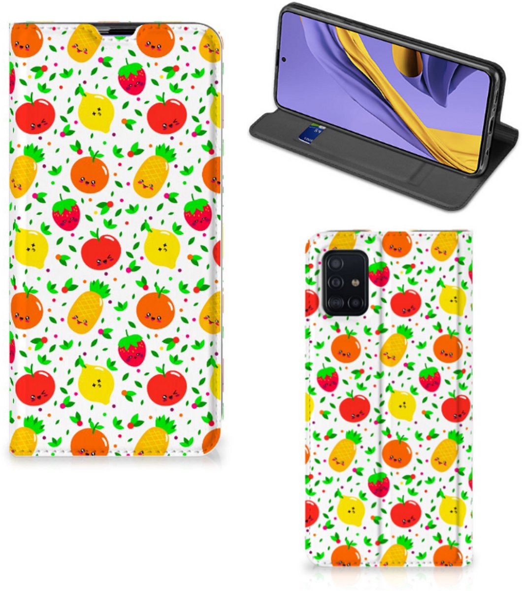 Samsung Galaxy A51 Flip Style Cover Fruits