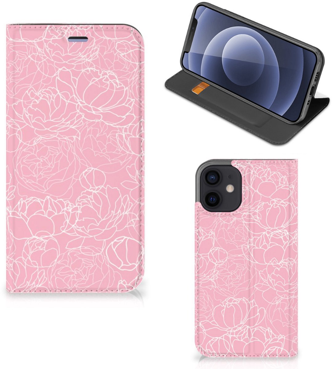 iPhone 12 Mini Smart Cover White Flowers