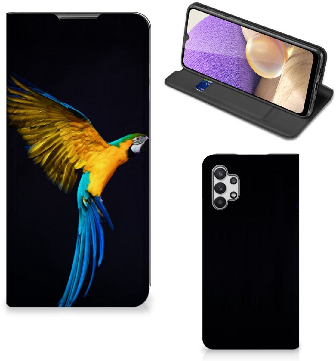 Samsung Galaxy A32 5G Hoesje maken Papegaai