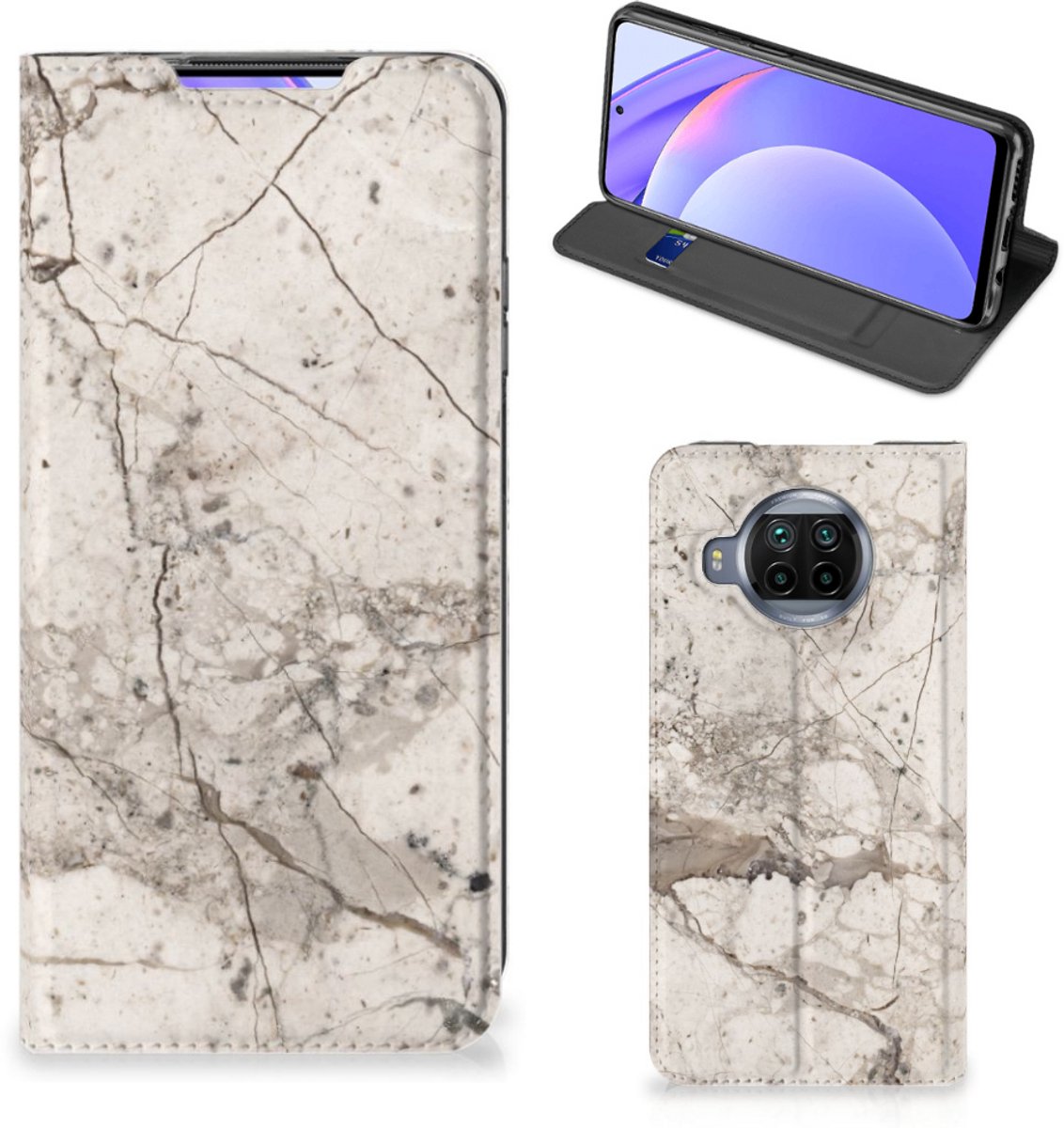 Xiaomi Mi 10T Lite Standcase Marmer Beige