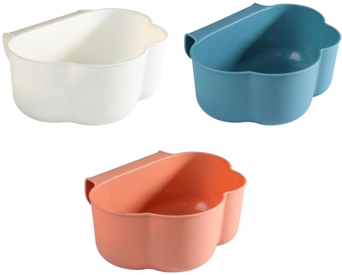 Allecto - Afvalbakken set - Keukenorganizer - Hangende prullenbakken - Afvalbakken - Afvalemmer keuken - Afval sorteren - Prullenbakken - Zilverkle...