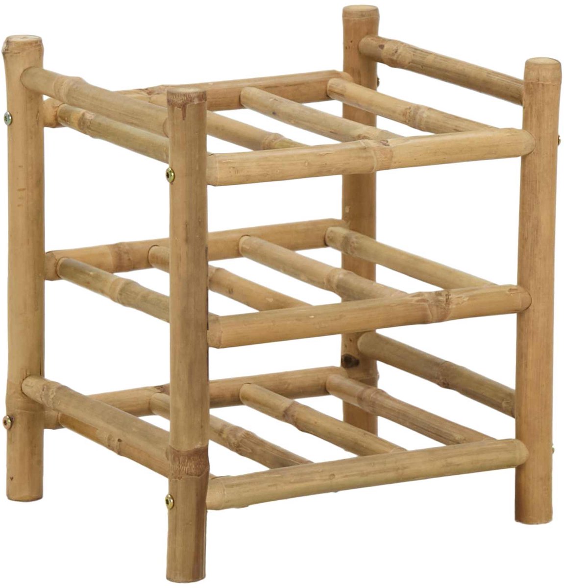 vidaXL - Wijnrek - Naturel - 32,5 - x - 29,5 - x - 36 - cm - Bamboe